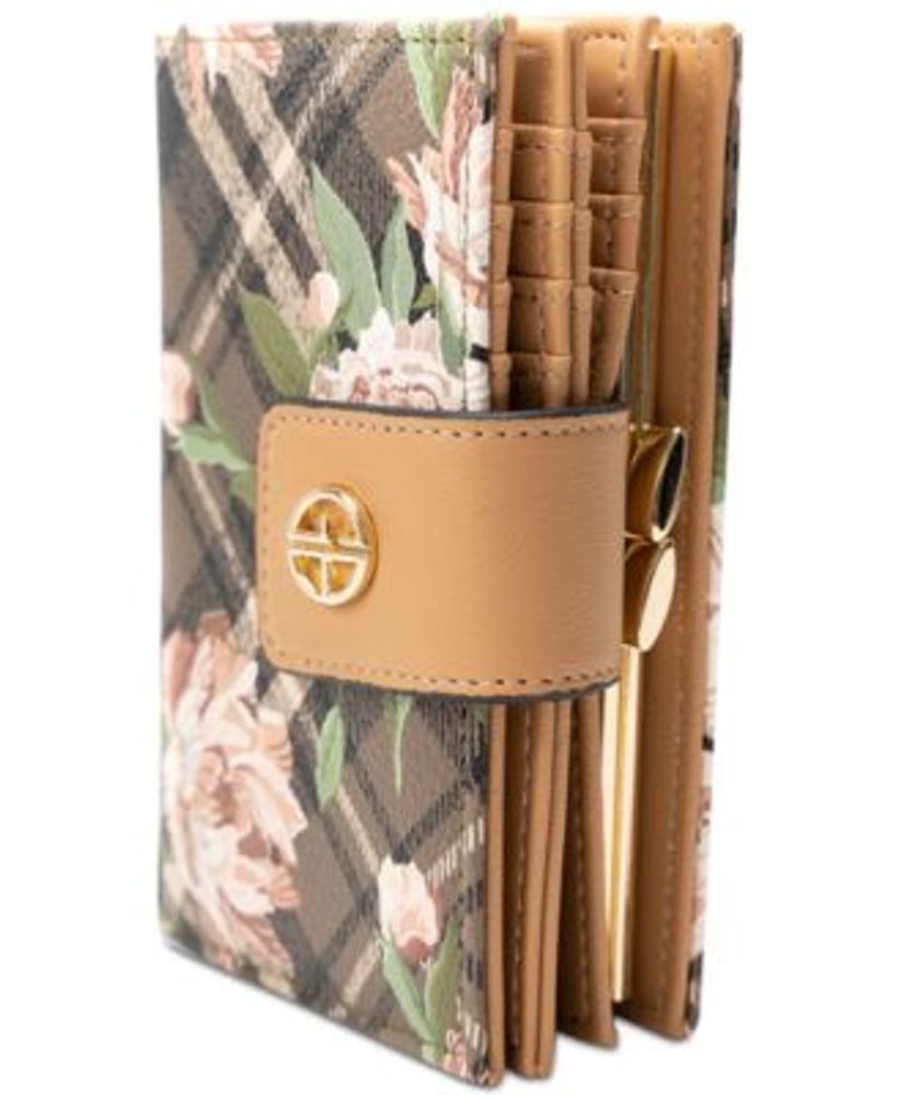 Giani Bernini Holiday Plaid Floral Framed Indexer Wallet, Created for Macy's  - Macy's