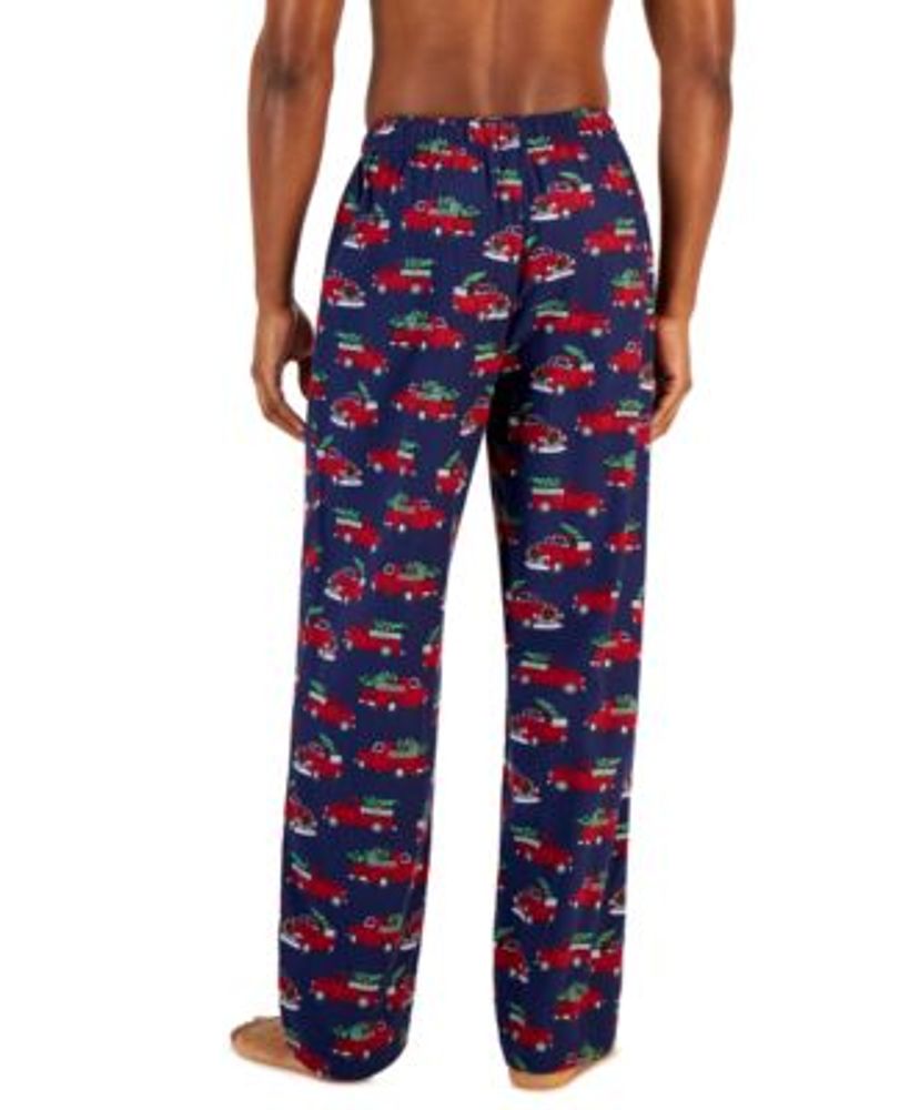 Men's Classic Truck & Christmas Tree Flannel Pajama Pants, Created for Macy's