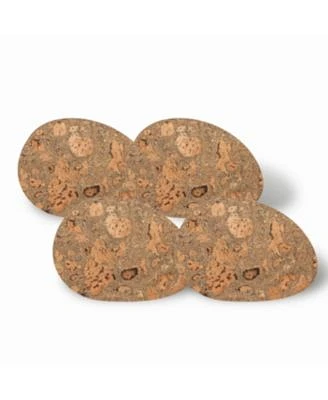 Egg Shape Cork Placemats, Set of 4