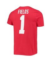 Men's Nike Justin Fields White Chicago Bears Player Name & Number T-Shirt