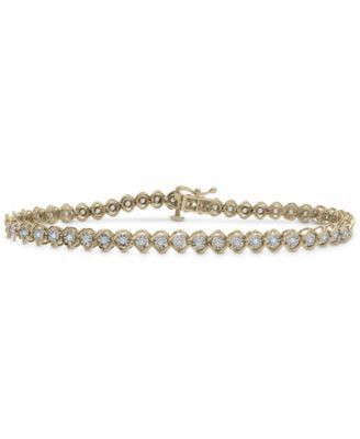 Diamond Twist Link Tennis Bracelet (1 ct. t.w.) 10k White or Yellow Gold, Created for Macy's