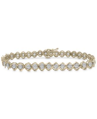 Diamond Twist Link Tennis Bracelet (2 ct. t.w.) in 10k Gold, Created for Macy's