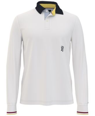 Men's Essential Logo Long Sleeve Polo