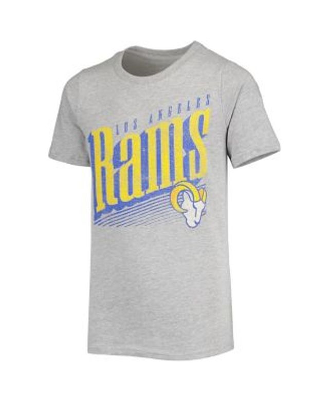 Men's Nike Heathered Gray Los Angeles Rams 2-Time Super Bowl Champions T-Shirt