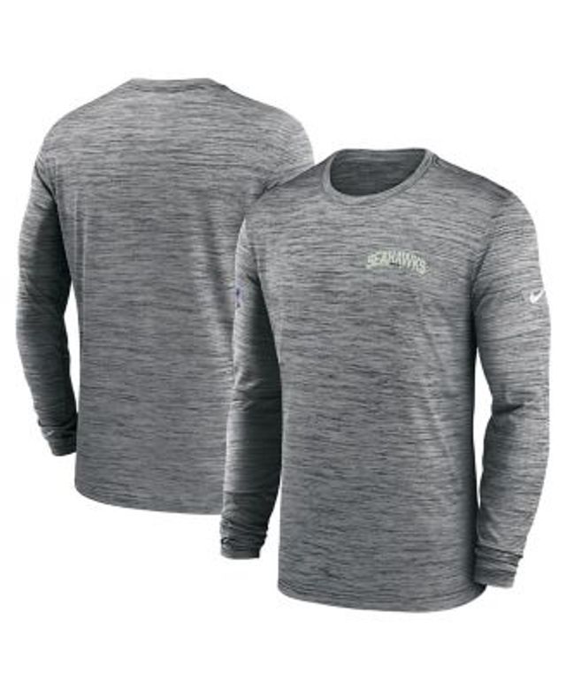 Men's Nike Navy Seattle Seahawks Sideline Performance Long Sleeve T-Shirt Size: 3XL