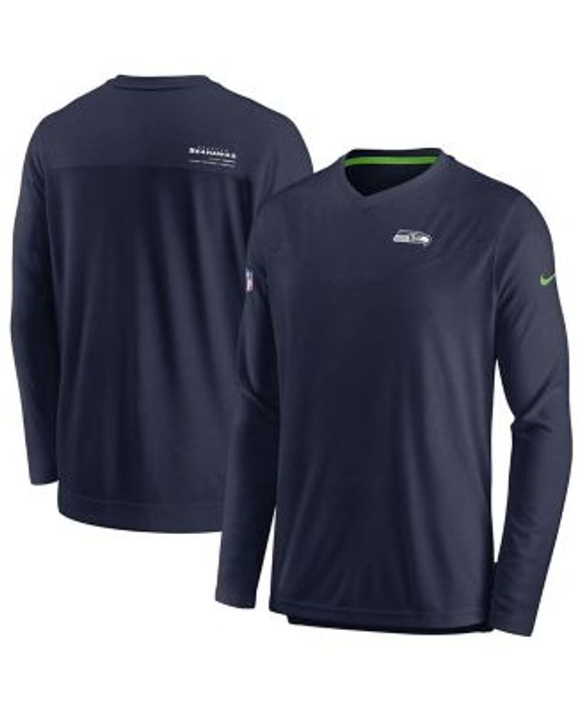 Nike Men's College Navy Seattle Seahawks 2022 Sideline Coach Chevron Lock  Up Performance Long Sleeve T-shirt