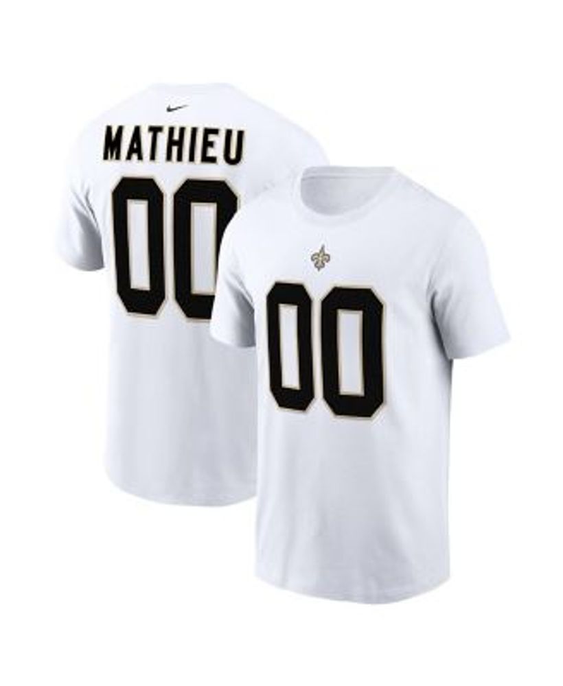 Nike Men's Tyrann Mathieu White New Orleans Saints Player Name & Number T- shirt