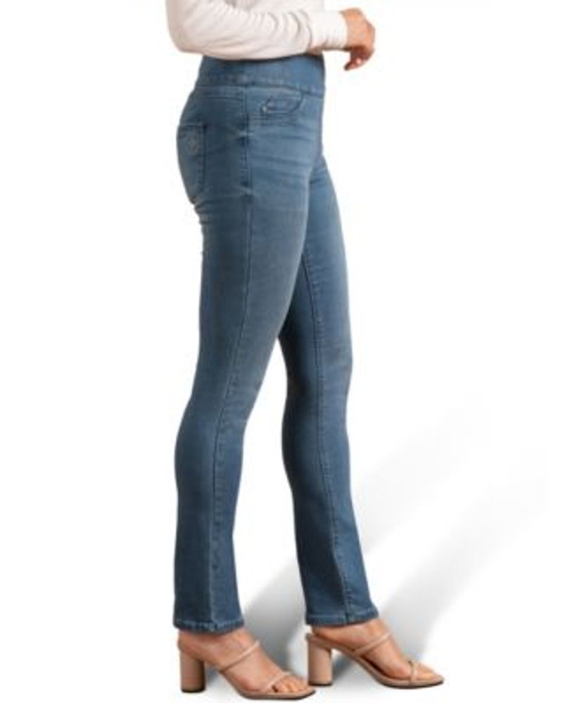 Women's Knit Clean Straight Leg with Cambre Waistband Jeans