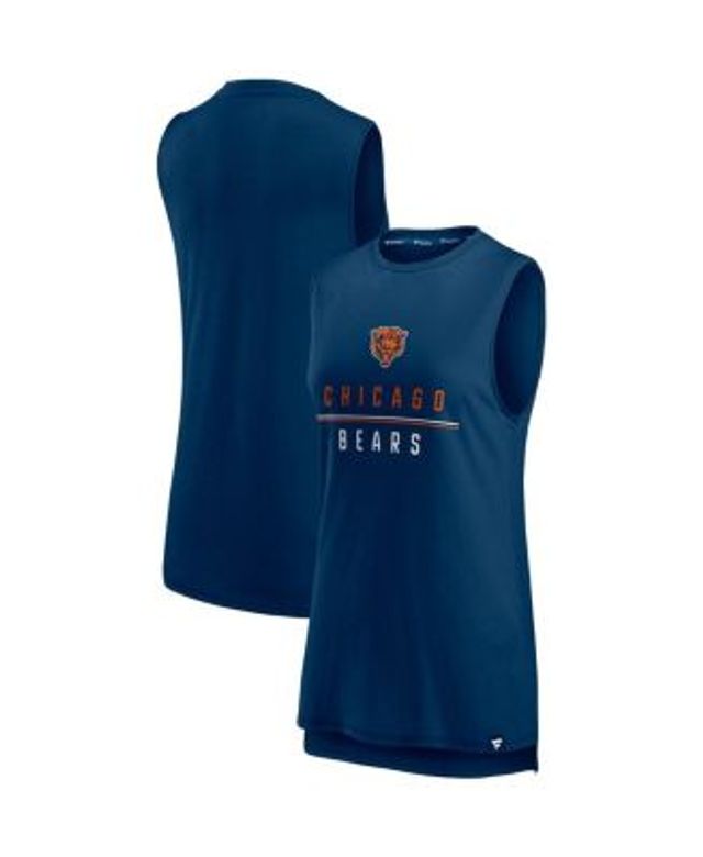 Women's Chicago Bears Navy Plus Size Team Racerback Tank Top