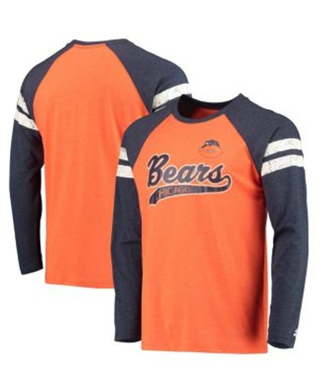 New Era Men's Navy Chicago Bears Current Raglan Long Sleeve T-shirt