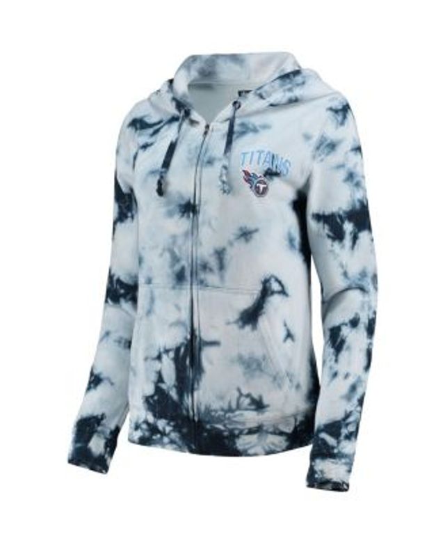 Women's Houston Astros New Era Navy Tie-Dye Fleece Full-Zip Hoodie