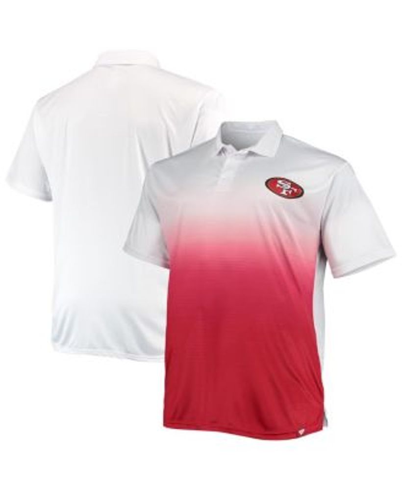 Fanatics Men's White, Scarlet San Francisco 49ers Big and Tall Fade Polo  Shirt