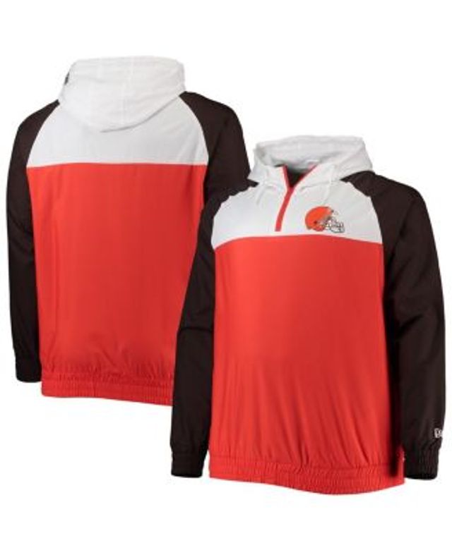 Nike Men's Brown Cleveland Browns Sideline Quarter-Zip Hoodie - Macy's