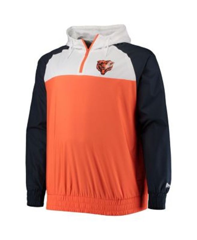 Youth Navy Chicago Bears Colorblock Full-Zip Hoodie Size: Small