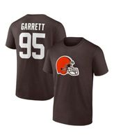 Women's Fanatics Branded Nick Chubb Brown Cleveland Browns Player Icon Name  & Number V-Neck T-Shirt