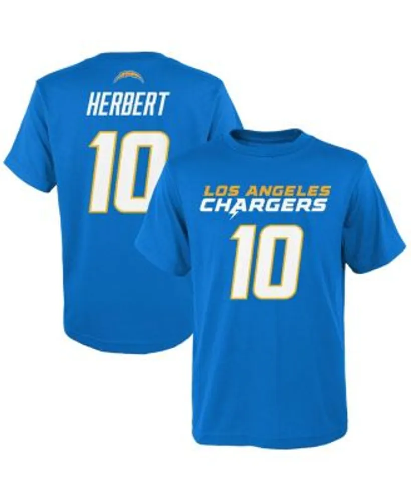 Youth Justin Herbert Powder Blue Los Angeles Chargers Name