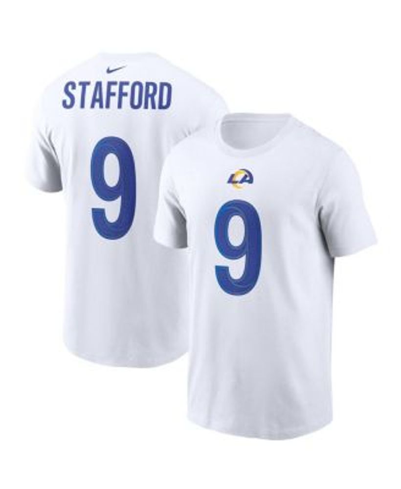 Nike Men's Matthew Stafford White Los Angeles Rams Name & Number T-shirt