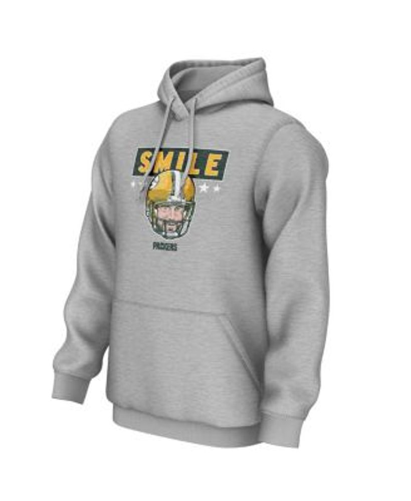 Green Bay Packers '47 Gridiron Lace-Up Pullover Hoodie - Heather Gray