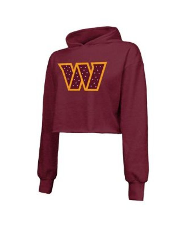 REFRIED APPAREL Women's Refried Apparel Gold Washington Commanders Cropped  Pullover Hoodie