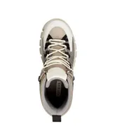 guess women's haler lace up combat booties