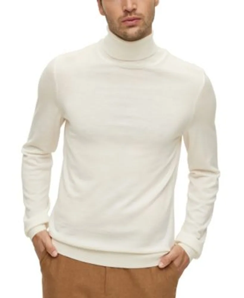 HUGO - Slim-fit V-neck sweater in virgin wool