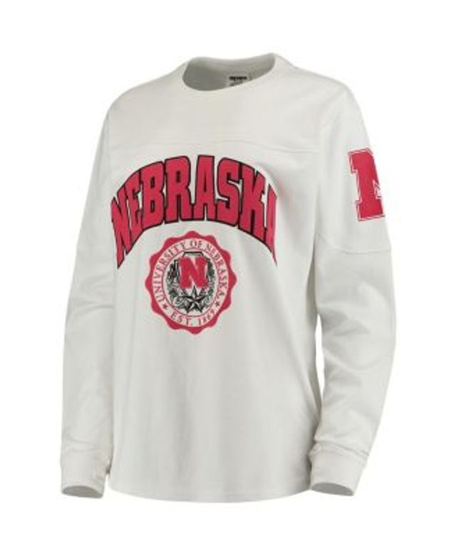 Women's White Auburn Tigers Raw Hem Cropped Spirit Jersey Long Sleeve T- Shirt