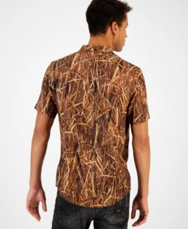 GUESS Men's Eco Tiger-Print Shirt - Macy's