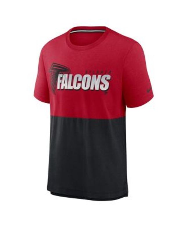 Men's Nike Red/Black Atlanta Falcons Throwback Raglan Long Sleeve T-Shirt Size: Large