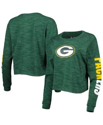 Women's Green Bay Packers Touch Green Plus Size Curve Touchdown Half-Sleeve  T-Shirt