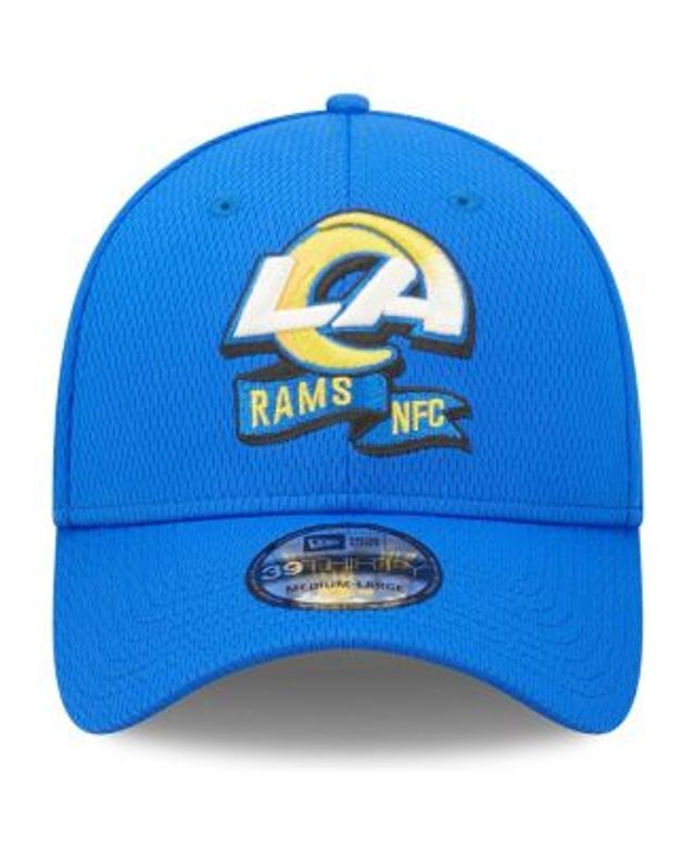 Men's New Era White Los Angeles Rams LA Logo Iced II 39THIRTY Flex