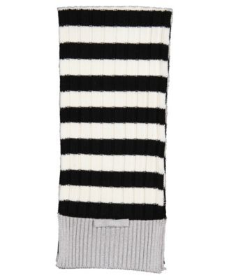 Women's Bicolor Stripe Knit Scarf