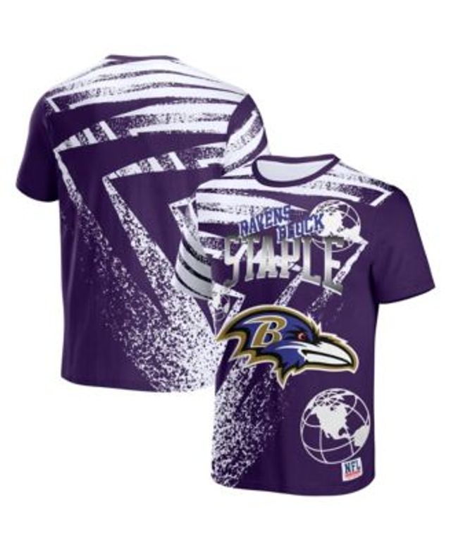 NFL Properties Men's NFL X Staple Purple Baltimore Ravens Core Long Sleeve  Jersey Style T-shirt