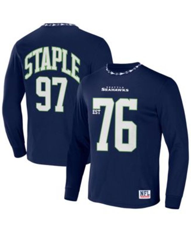 NFL Properties Men's NFL X Staple Black Seattle Seahawks World Renowned  Long Sleeve T-shirt