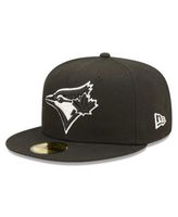 MEN'S 5950 TORONTO BLUE JAYS GREY WITH BLACK LOGO FITTED HAT