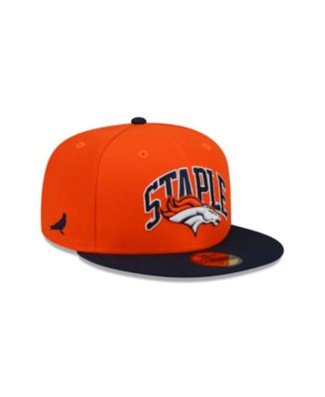 Men's New Era Orange/Navy Denver Broncos NFL x Staple Collection 59FIFTY  Fitted Hat