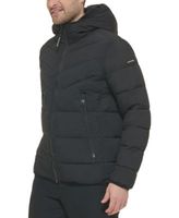 Men's Chevron Stretch Jacket With Sherpa Lined Hood