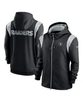 Las Vegas Raiders Nike Performance Sideline Lockup Full-Zip Hoodie - Silver