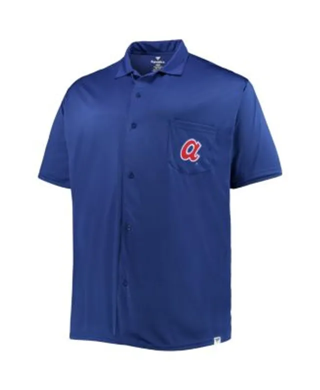 Lids Chicago Cubs FOCO Floral Linen Button-Up Shirt - Royal