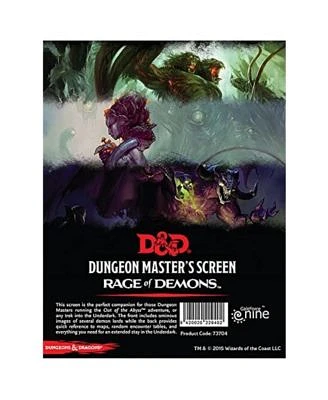 D D Rage of Demons Out of the Abyss Dungeon Master's Screen Tabletop RPG DM Screen Dungeons Dragons