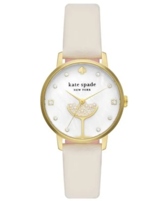 Kate Spade New York Vachetta Leather Grand Metro Watch