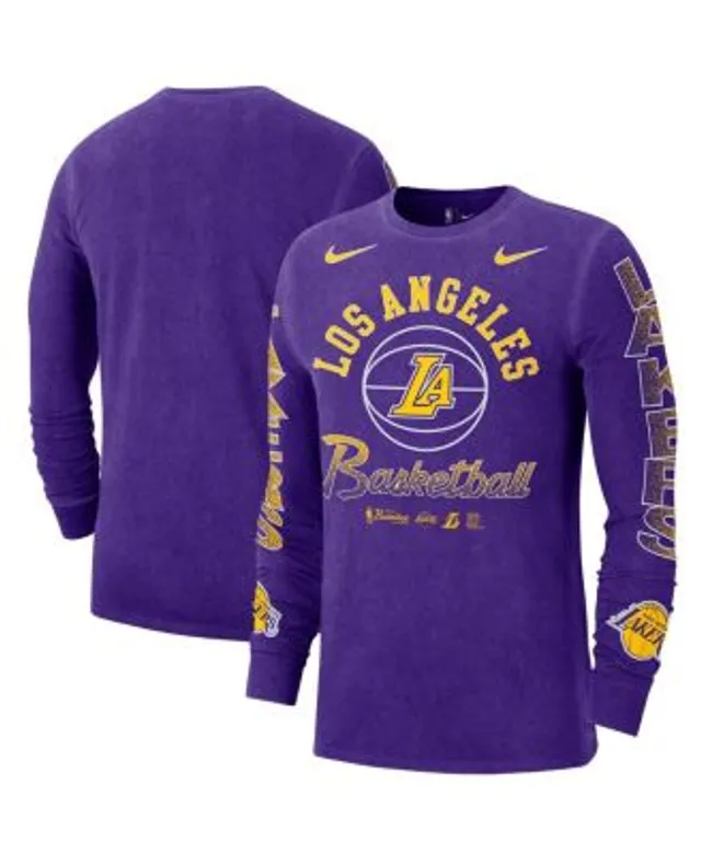 Nike Los Angeles Lakers Youth Purple Essential Practice Performance Long Sleeve T-Shirt Size: Small