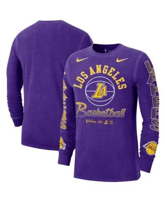 Men's Nike Purple Los Angeles Lakers Long Sleeve Shooting Performance Shirt