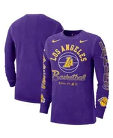 Nike Los Angeles Lakers Youth Purple Essential Practice Performance Long Sleeve T-Shirt Size: Small