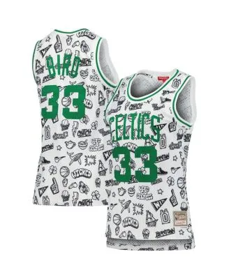 Men's Mitchell & Ness Larry Bird Gold Boston Celtics 75th