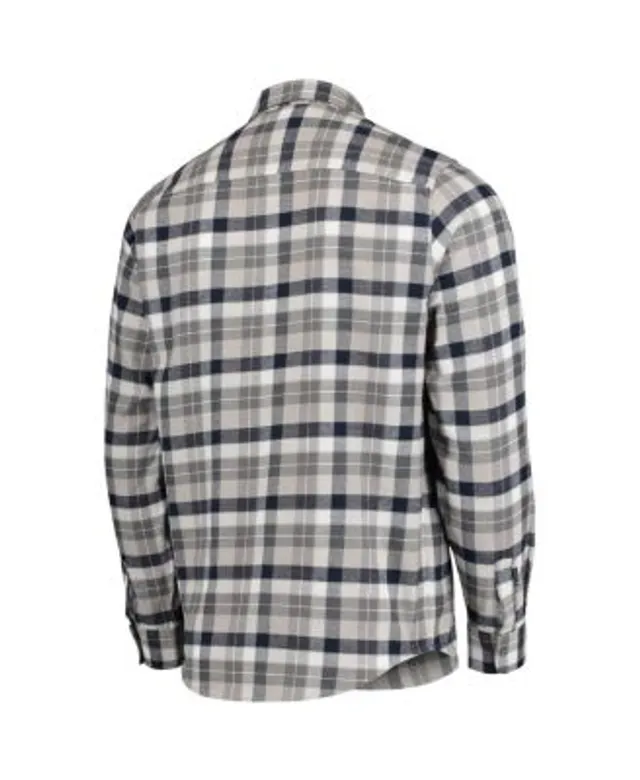 ANTIGUA Men's Antigua Black/Gray Nashville Predators Ease Plaid Button-Up  Long Sleeve Shirt