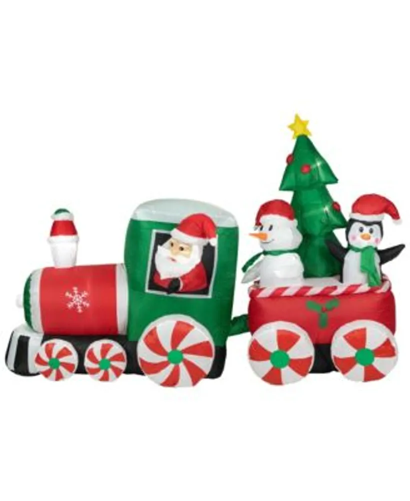 Northlight Inflatable Train With Santa and Friends Outdoor ...