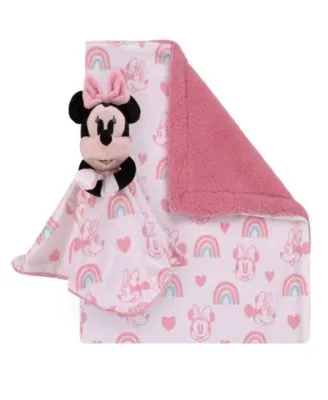 Minnie Mouse Baby Blanket and Security Blanket Set, 2 Pieces