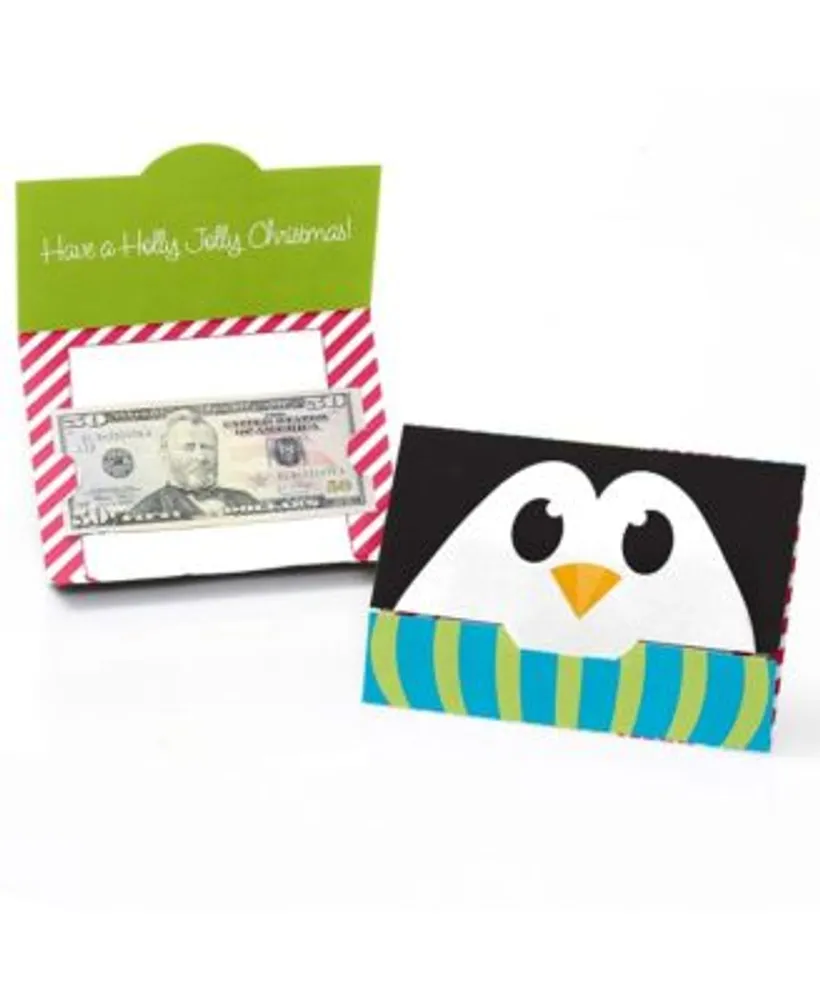 Big Dot of Happiness - Jolly Santa Claus - Christmas Party Money and Gift Card Sleeves - Nifty Gifty Card Holders - Set of 8