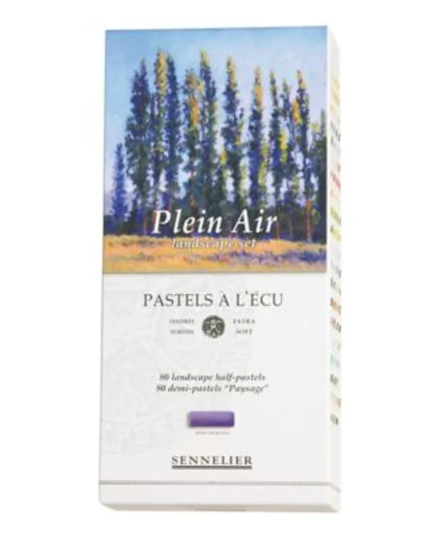 Sennelier Extra-Soft Pastel Half Stick Set, 80-Colors, Plein Air