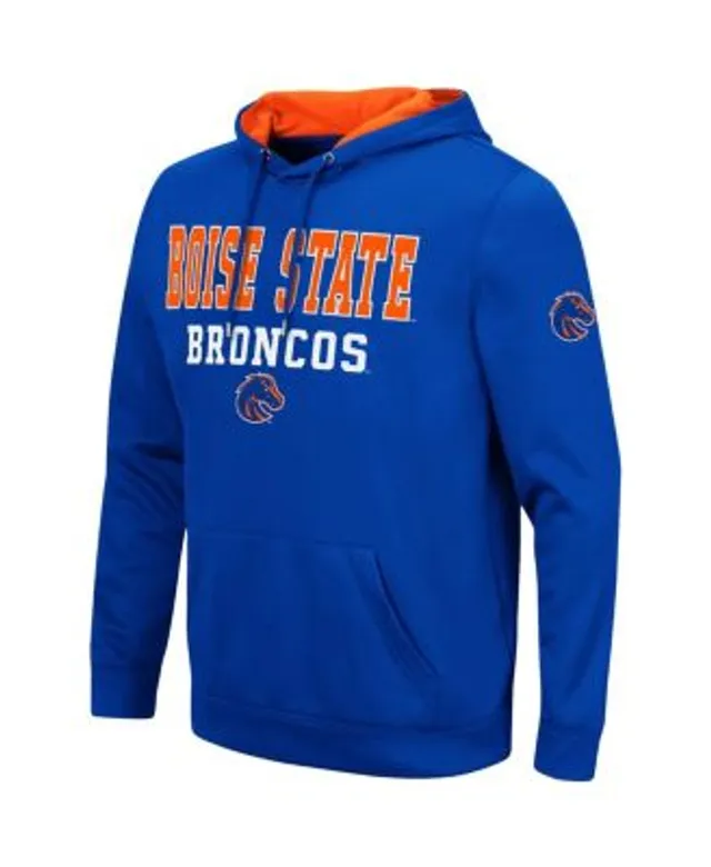 Men's Colosseum White Boise State Broncos Arch & Logo 3.0 Pullover Hoodie